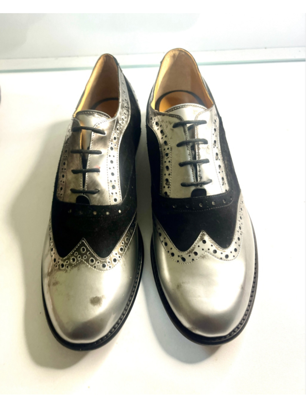 M. Gemi The Lucro Brushed Gunmetal Oxford Shoes Women Size 42/11
